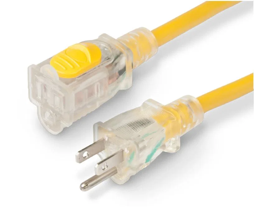 151225RV – MARINCO Extension Cord, 125 Volt Extension Cord Locking Ends 15 Amp 12/3 SJTOW Cable 25 Foot Length Yellow...